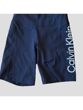 Calvin Klein Performance High-Waisted Logo Bike Shorts Black Size XS Brand New